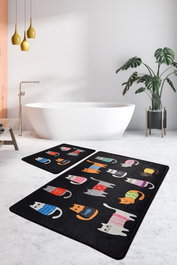 Mijölnir Juego de alfombras de baño Black Cats